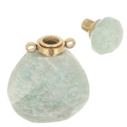 25x17mm Perfume bottle pendant gemstone - Amazonite x1