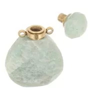 25x17mm Perfume bottle pendant gemstone - Amazonite x1