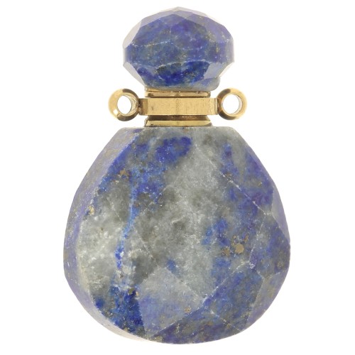 25x17mm Perfume bottle pendant gemstone - Lapis Lazuli x1