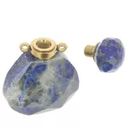 25x17mm Perfume bottle pendant gemstone - Lapis Lazuli x1