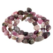 6-7mm irregular nuggets gemstone Beads - Tourmaline x40cm
