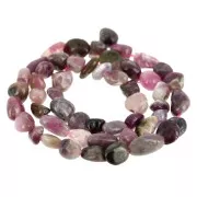 Tourmaline - 6-7mm irregular nuggets gemstone Beads - Tourmaline x40cm 6-7mm irregular nuggets gemstone Beads - Tourmaline x40cm