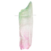 15 - 25mm Tinted Quartz Point Pendant - Tie and Dye - Green - Pink x1|raw }}