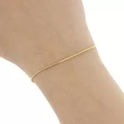 1.2mm 316L stainless steel Snake mesh chain - Gold x50cm
