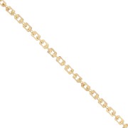 2mm Stainless steel 316L Fancy filed chain - Gold x50cm