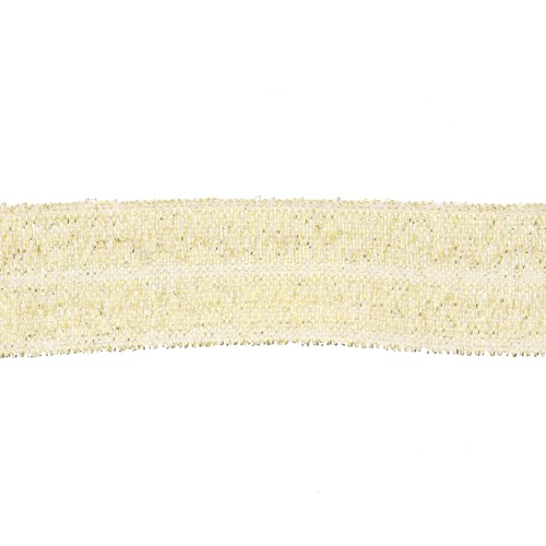 16mm Flat elastic ribbon - Gold glitter x1m