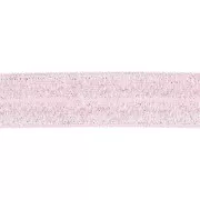 Silver - Ruban élastique plat 16 mm - Rose clair pailleté x1m Ruban élastique plat 16 mm - Rose clair pailleté x1m