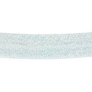 16mm Flat elastic ribbon - Light blue glitter x1m|raw }}