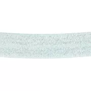 Silver - Ruban élastique plat 16 mm - Bleu clair pailleté x1m Ruban élastique plat 16 mm - Bleu clair pailleté x1m