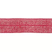 Silver - Ruban élastique plat 16 mm - Rouge pailleté x1m Ruban élastique plat 16 mm - Rouge pailleté x1m