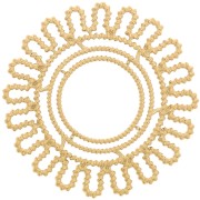 30mm Stainless steel 316L daisy flower twisted effect Pendant - Gold x1