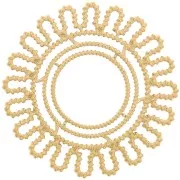 30mm Stainless steel 316L daisy flower twisted effect Pendant - Gold x1