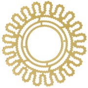 30mm Stainless steel 316L daisy flower twisted effect Pendant - Gold x1