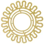 30mm Stainless steel 316L daisy flower twisted effect Pendant - Gold x1