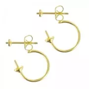 Earstuds for double earrings to personnalize gold tonex2