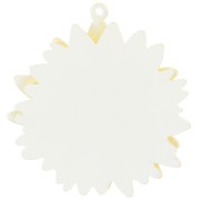 41mm 3D acrylic daisy flower pendant - Light yellow glitter x1