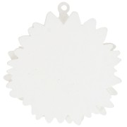 41mm 3D acrylic daisy flower pendant - White glitter x1
