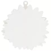 41mm 3D acrylic daisy flower pendant - White glitter x1