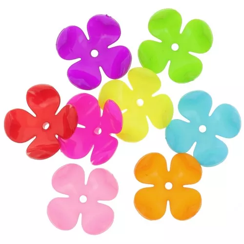 Assortment of 26 mm acrylic flower beads - Multicolor x20
