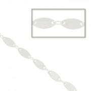 Chain with oval spacers 4mm silver tone x 50cm|raw }}