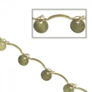 Chain with round sequins and bent spacers 3mm bronze x 1m|raw }}