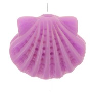 9x11.5mm Plastic shell bead - Lilac x1