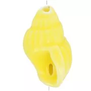 21x13mm Ceramic Shell Bead - Yellow x1