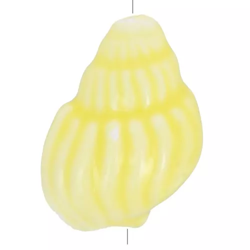 21x13mm Ceramic Shell Bead - Light yellow x1