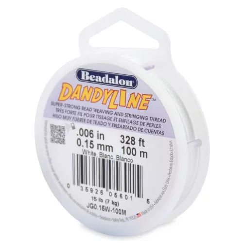 Dandyline Nylon thread 0.15mm White x100m