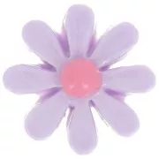 16mm Resin flower cabochon - Lilac - Light pink x1