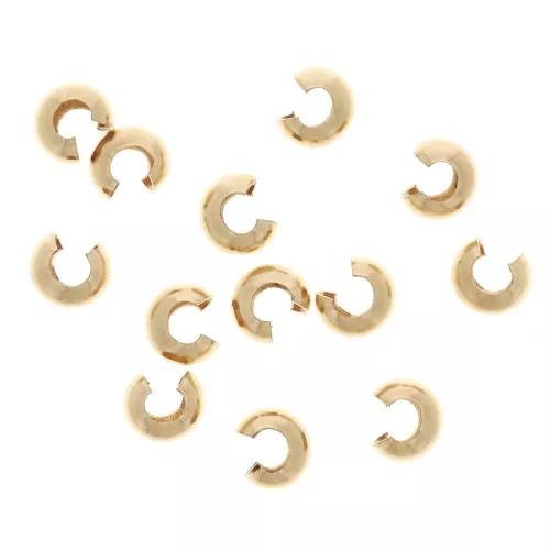 3mm Crimp beads - Gold Filled (rolled gold) x20