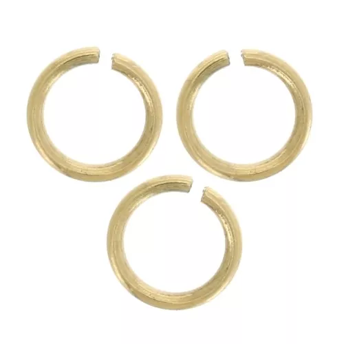 3x0.4mm 316L stainless steel Open jumprings - Gold x50
