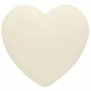 Cabochon heart 25.5x27 mm in opaque resin - Ecru x1