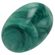 14x10 mm oval cabochon in opaque resin - Marbled bottle green x1
