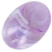 14x10 mm oval cabochon in opaque resin - Lavender marbled x1