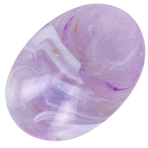 14x10 mm oval cabochon in opaque resin - Lavender marbled x1
