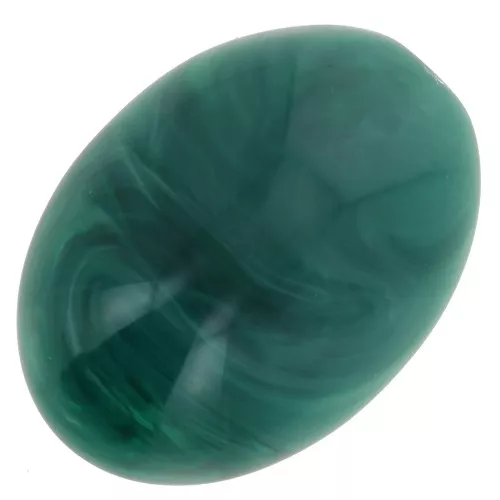 18x13 mm oval resin cabochon - Marbled bottle green x1