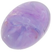 Resin oval cabochon 14x10 mm - Lavender marbled x1