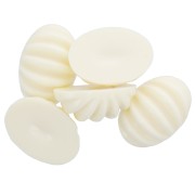 Striped oval cabochon 18x13 mm in opaque resin - Ecru x1