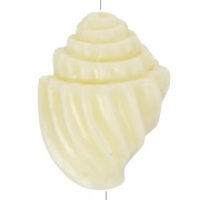 17x12mm Plastic shell bead - Ecru x1|raw }}