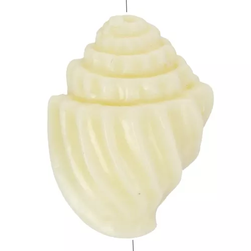 17x12mm Plastic shell bead - Ecru x1