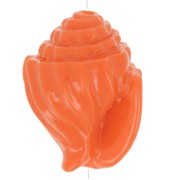 17x12mm Plastic shell bead - Orange coral x1