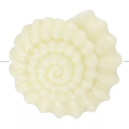 22mm Plastic shell bead - Ecru x1