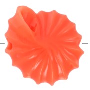12mm Plastic shell beads - Orange coral x8
