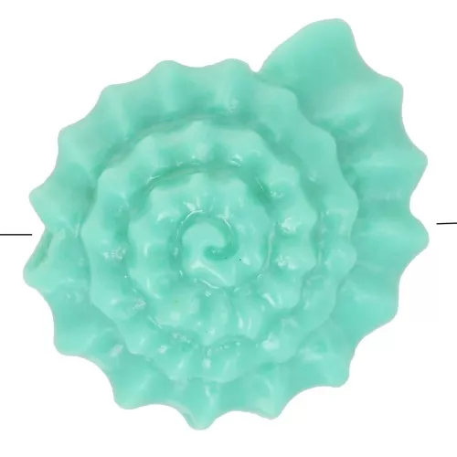 12mm Plastic shell beads - Water Green x8