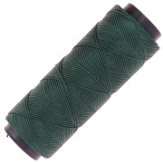 Slam Cord waxed polyester flat yarn for micro macramé 0.6 mm - Dark green x100m|raw }}