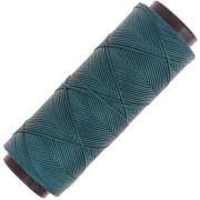 Slam Cord waxed polyester flat yarn for micro macramé 0.8 mm - Duck green x100m|raw }}