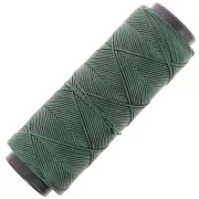 Slam Cord flat waxed polyester thread for micro macramé 0.8 mm - Dark green x100m