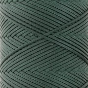 Flat waxed polyester thread - Slam Cord for micro macramé 1 mm - Dark green x100m