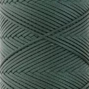 Flat waxed polyester thread - Slam Cord for micro macramé 1 mm - Dark green x100m